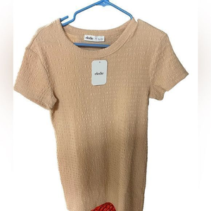 Nordstrom Elodie short sleeve tan dress size large‎